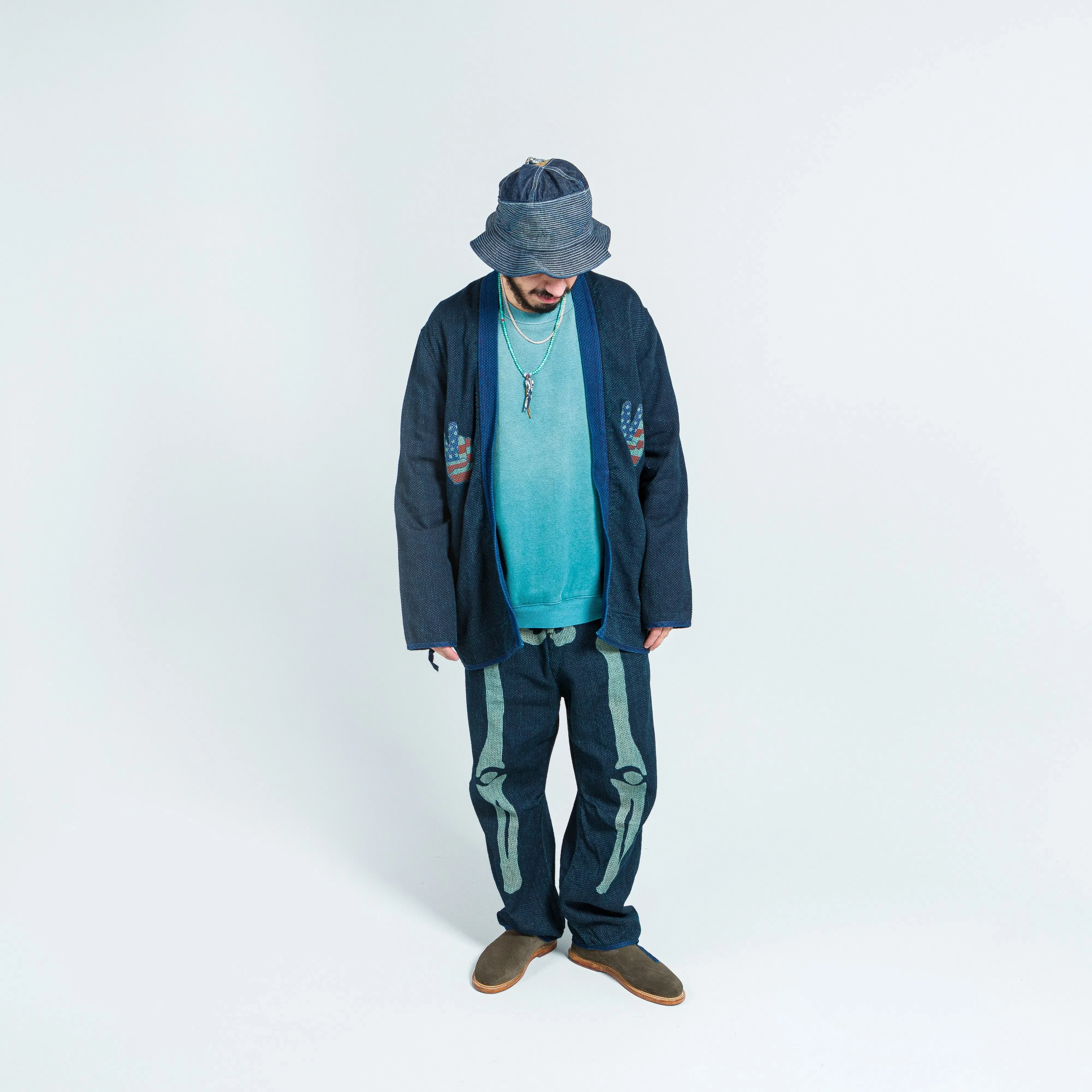 KAPITAL IDG DO-GI Canvas Sha-Ka Jacket (Freedom) - Indigo