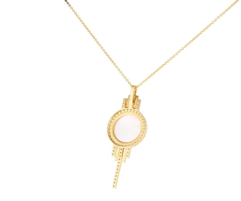 Doves By Doron Paloma New Doves By Doron Paloma MOP Quartz and 0.43ctw Diamond Pendant Necklace in 18K