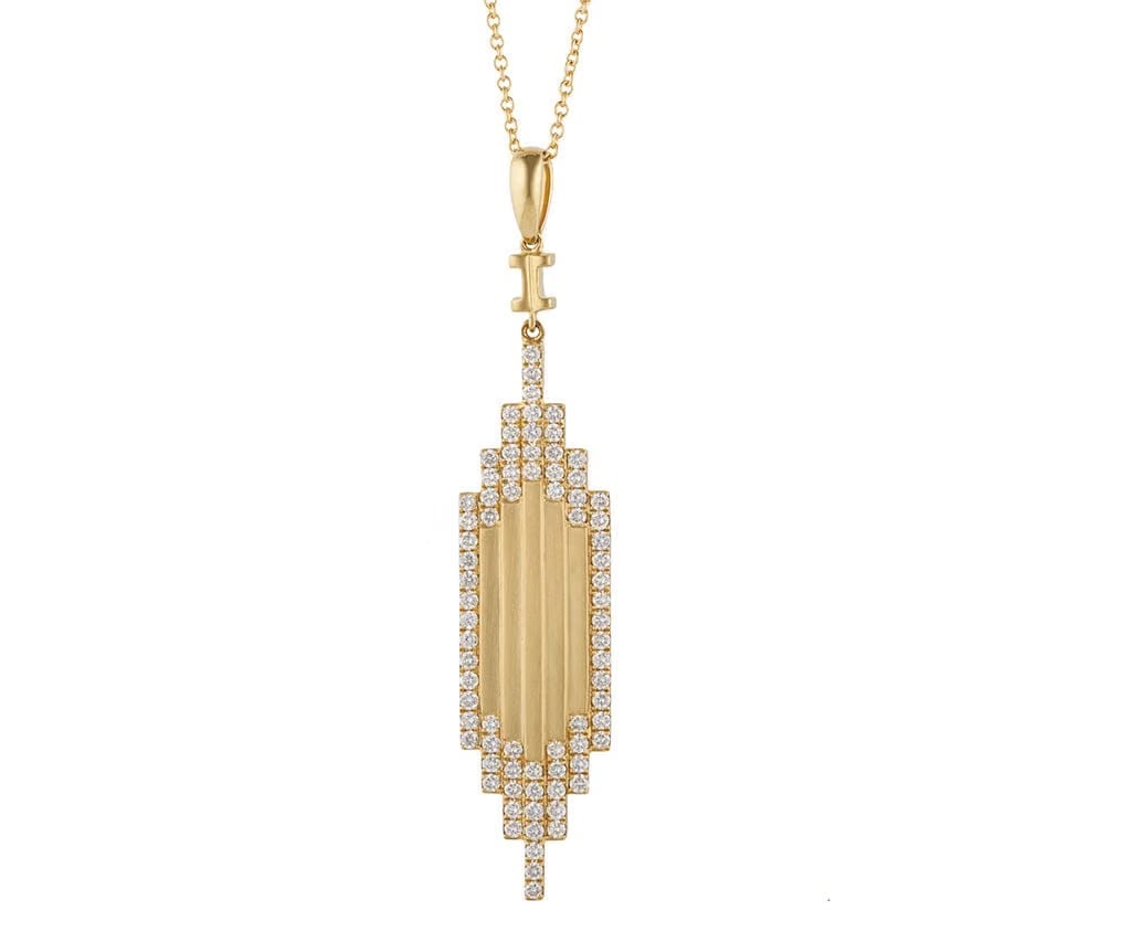 Doves By Doron Paloma New Doves By Doron Paloma 1.04ctw Diamond Architectural Pendant Necklace in 18K