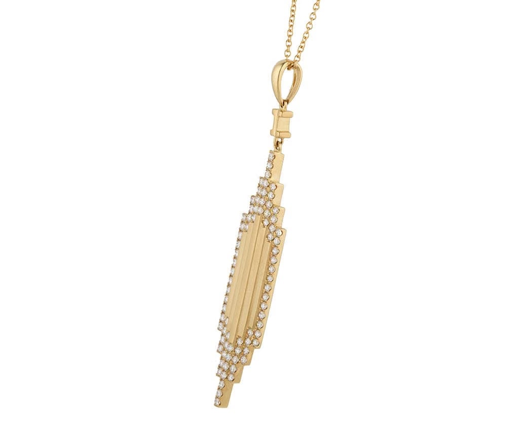 Doves By Doron Paloma New Doves By Doron Paloma 1.04ctw Diamond Architectural Pendant Necklace in 18K
