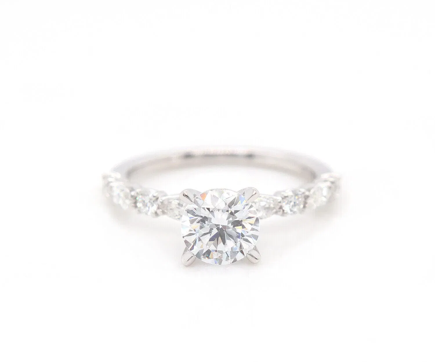 Gabriel & Co. New Gabriel & Co. 0.51ctw Marquise and Round Diamond Semi Mount Ring in 14K