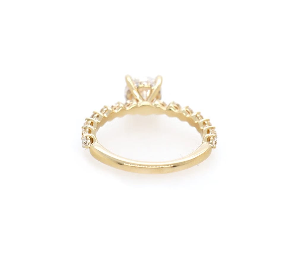 Gabriel & Co. New Gabriel & Co. 0.57ctw Diamond Zelmira Contemporary Straight Semi Ring in 14K