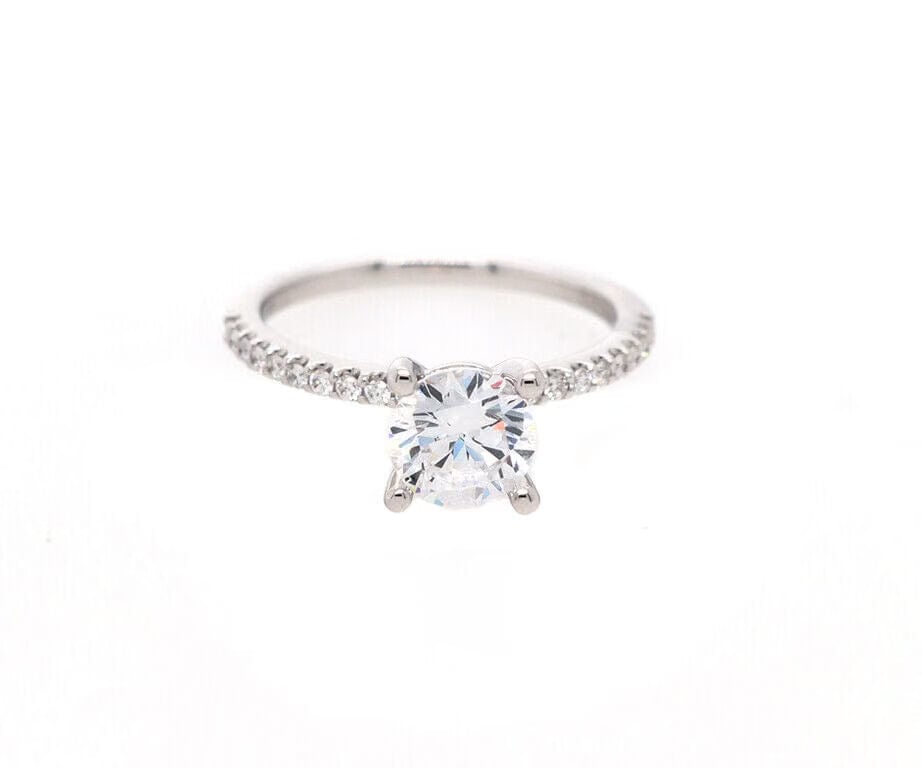 Gabriel & Co. New Gabriel & Co. 0.15ctw Diamond Amata Classic Straight Semi Mount Ring in 14K