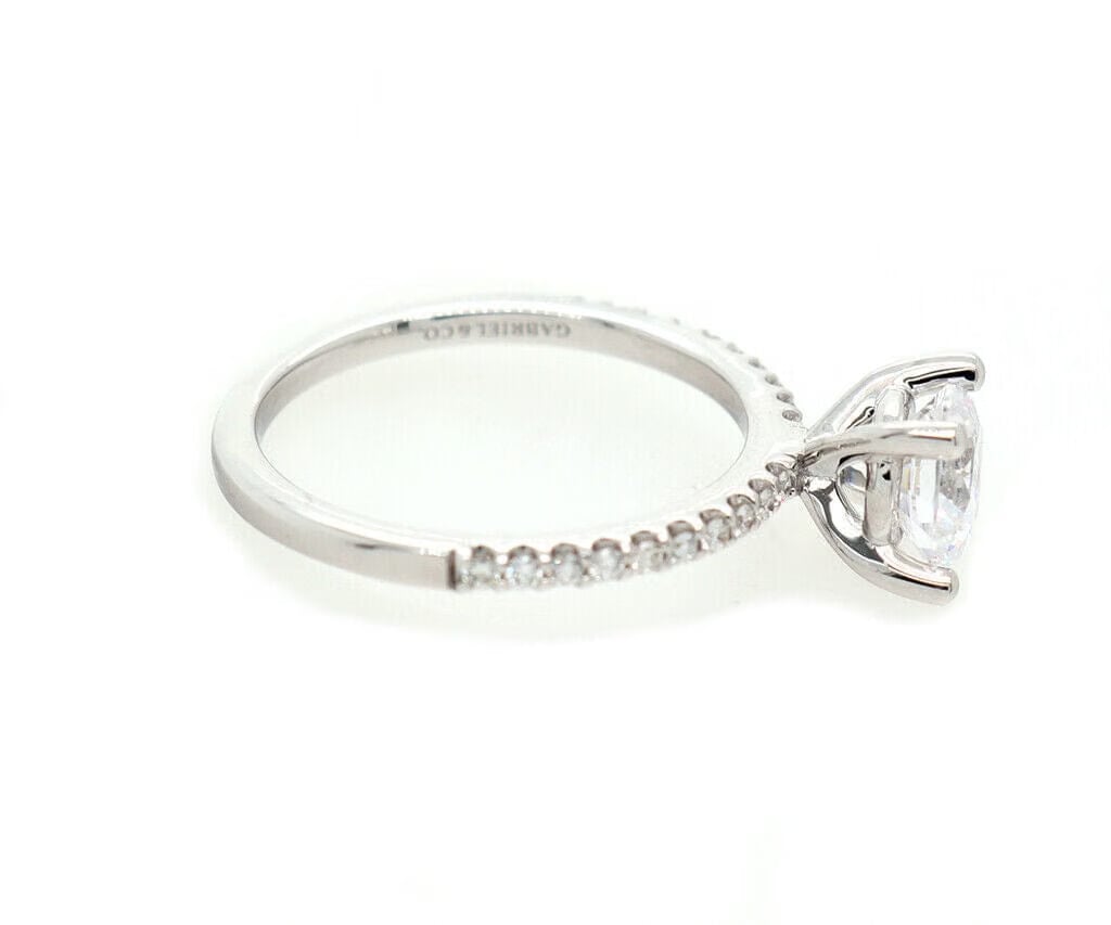 Gabriel & Co. New Gabriel & Co. 0.15ctw Diamond Amata Classic Straight Semi Mount Ring in 14K