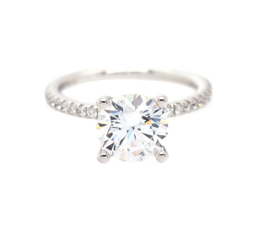 Gabriel & Co. New Gabriel & Co. 0.18ctw Diamond Evelyn Classic Straight Semi Mount Ring in 14K