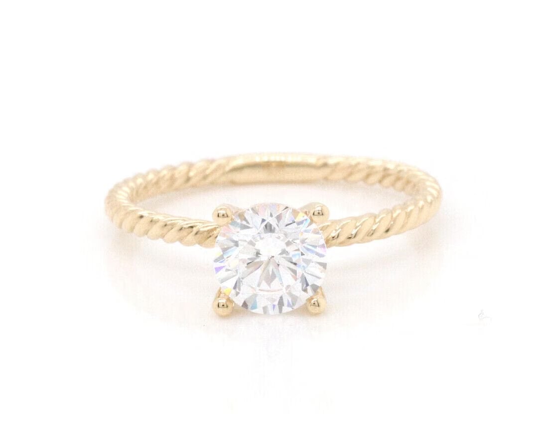 Gabriel & Co. New Gabriel & Co. 0.11ctw Diamond Underhalo Semi Mount Ring in 14K