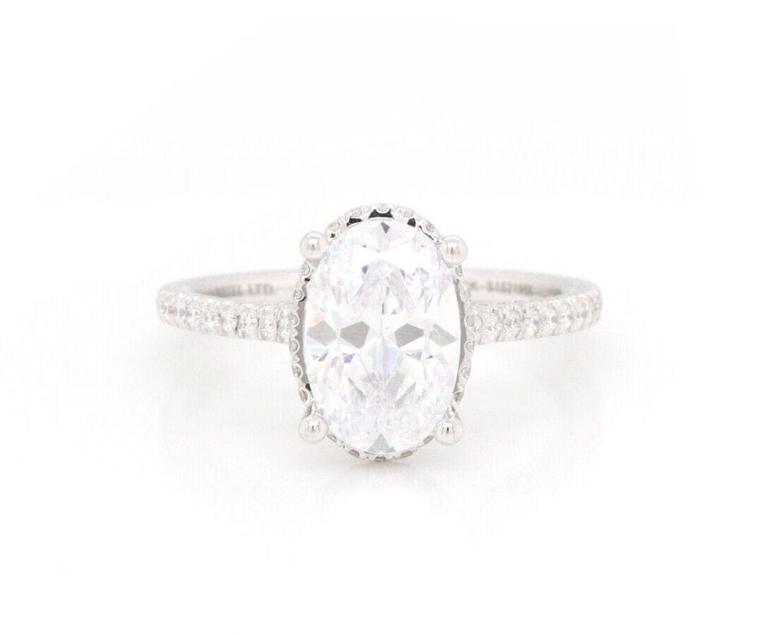 Gabriel & Co. New Gabriel & Co. 0.59ctw Diamond Halo Semi Mount Ring in 14K