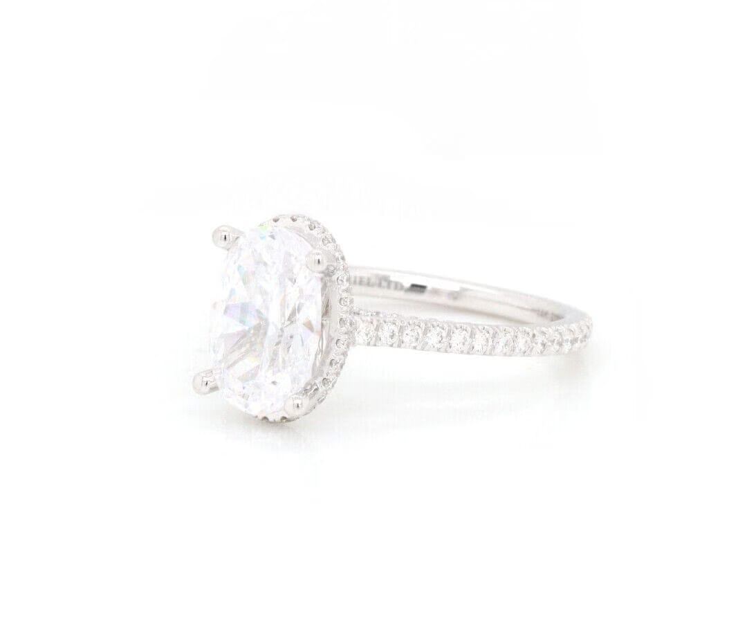 Gabriel & Co. New Gabriel & Co. 0.59ctw Diamond Halo Semi Mount Ring in 14K