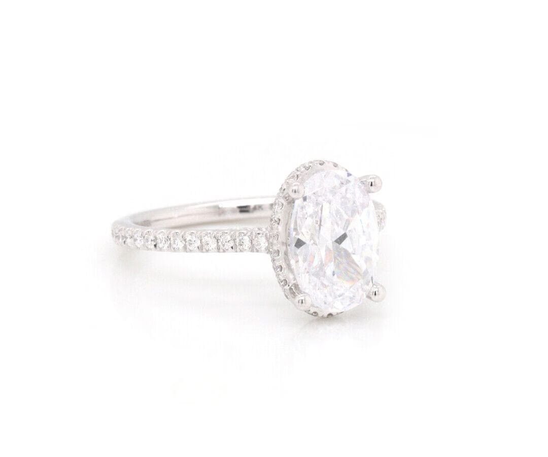 Gabriel & Co. New Gabriel & Co. 0.59ctw Diamond Halo Semi Mount Ring in 14K