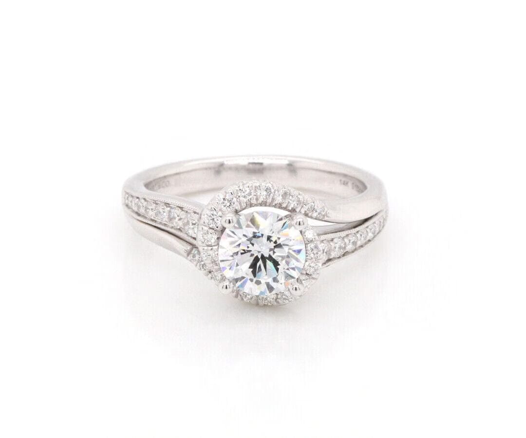 Gabriel & Co. New Gabriel & Co. 0.37ctw Diamond Swirl Semi Mount Ring in 14K