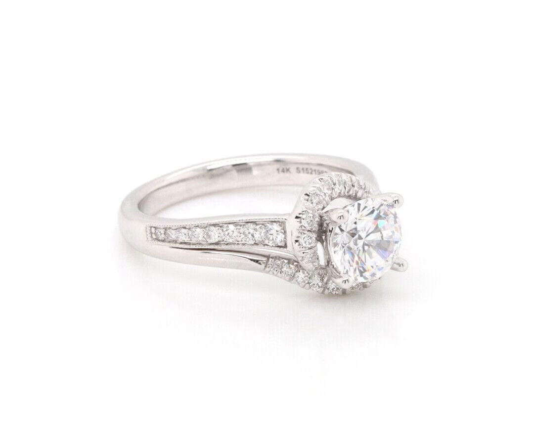 Gabriel & Co. New Gabriel & Co. 0.37ctw Diamond Swirl Semi Mount Ring in 14K