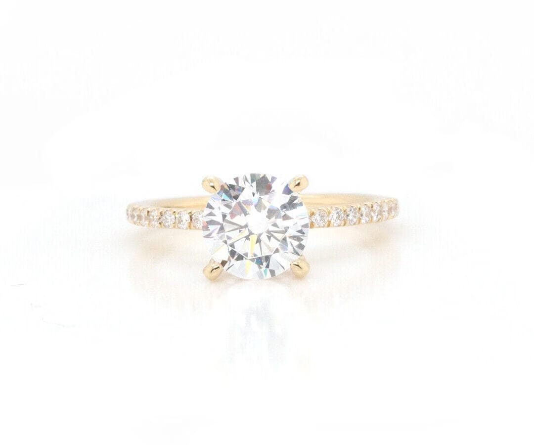 Gabriel & Co. New Gabriel & Co. 0.33ctw Diamond Straight Semi Mount Ring in 14K
