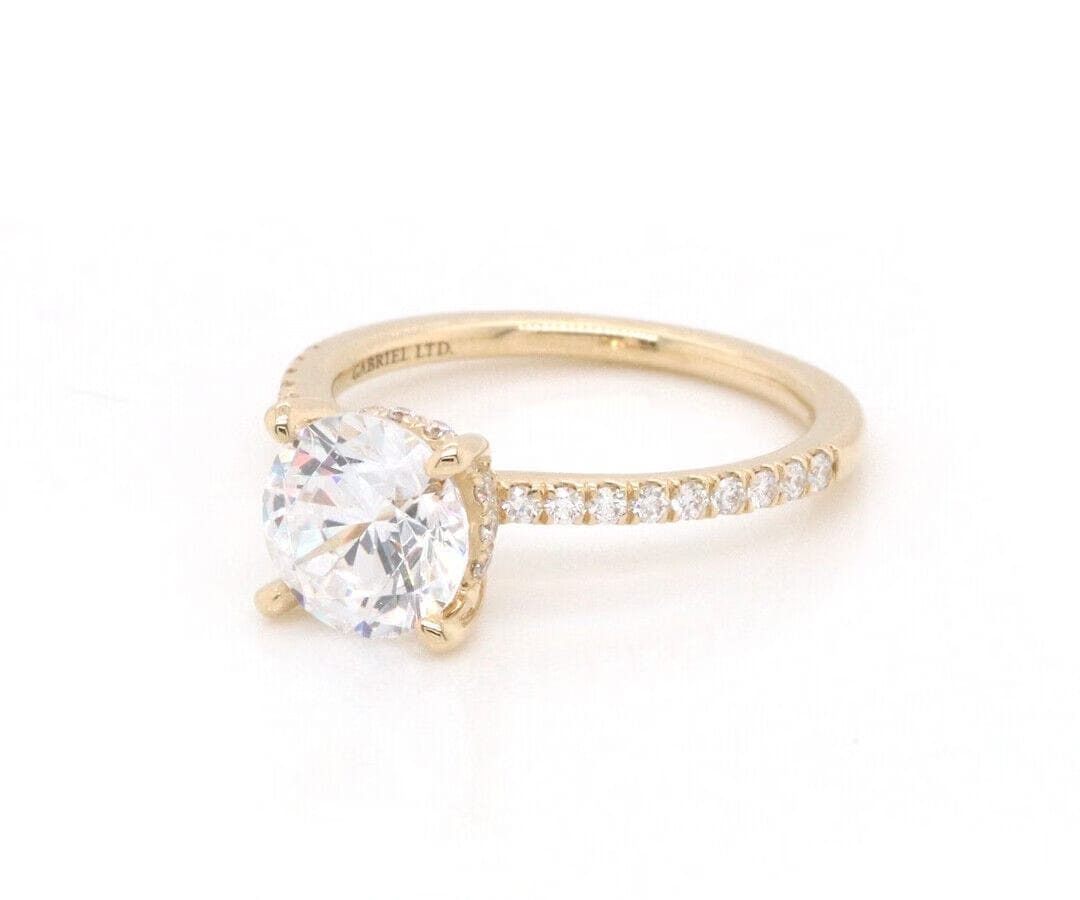 Gabriel & Co. New Gabriel & Co. 0.33ctw Diamond Straight Semi Mount Ring in 14K