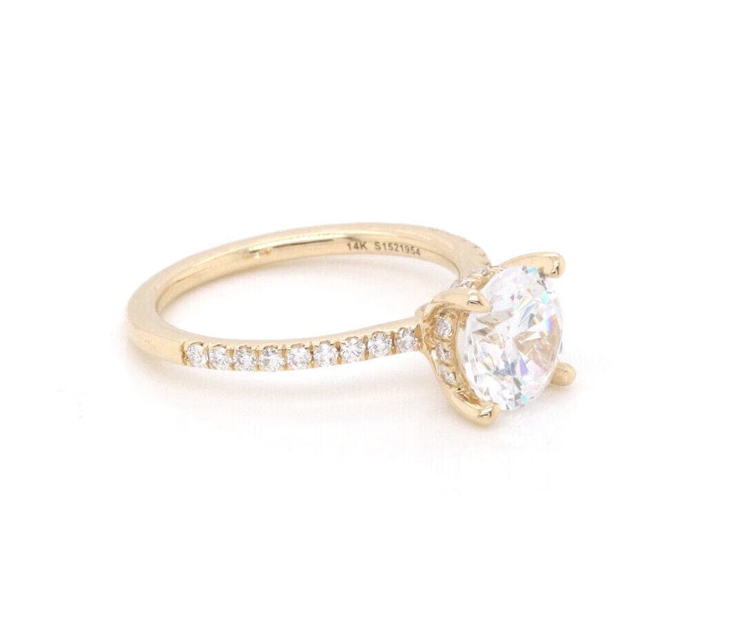 Gabriel & Co. New Gabriel & Co. 0.33ctw Diamond Straight Semi Mount Ring in 14K