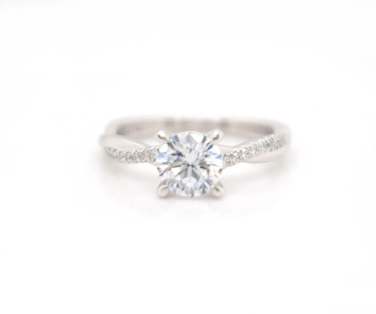 Gabriel & Co. New Gabriel & Co. 0.16ctw Diamond Twist Semi Mount Ring in 14K