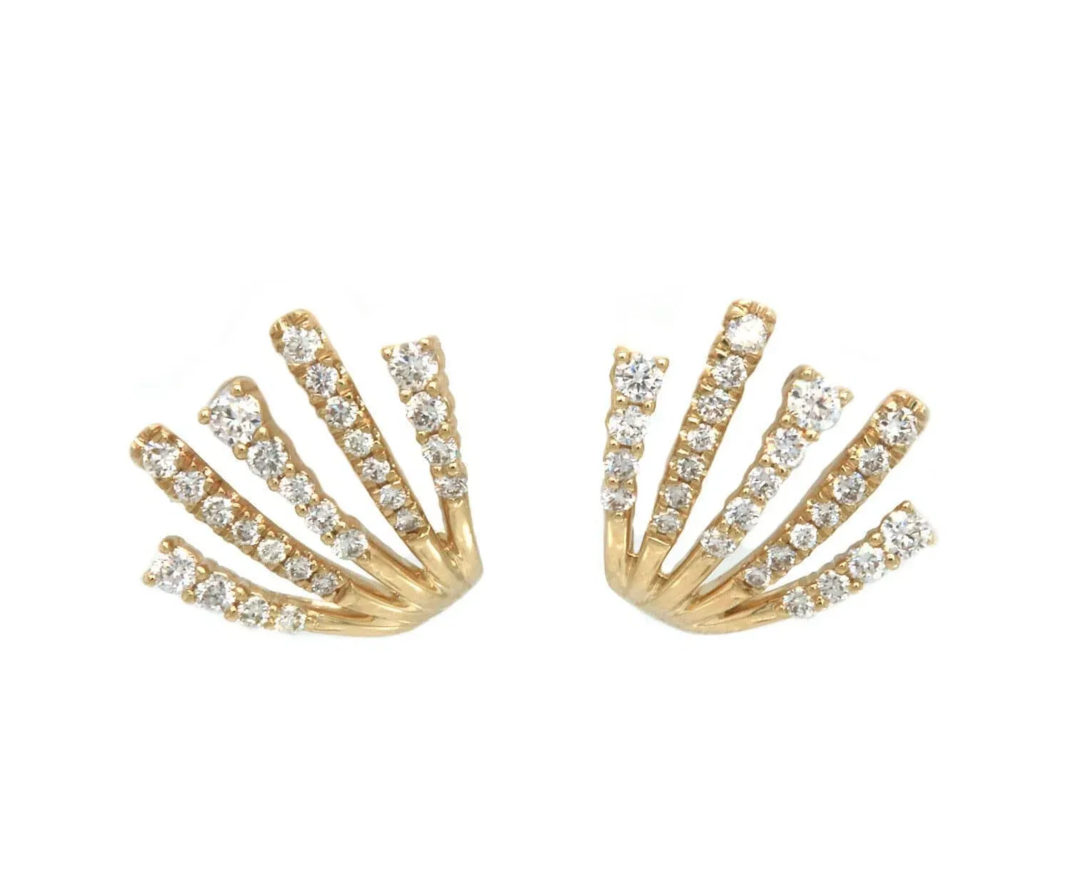 Gabriel & Co. New Gabriel & Co. 0.52ctw Diamond Fan Stud Earrings in 14K