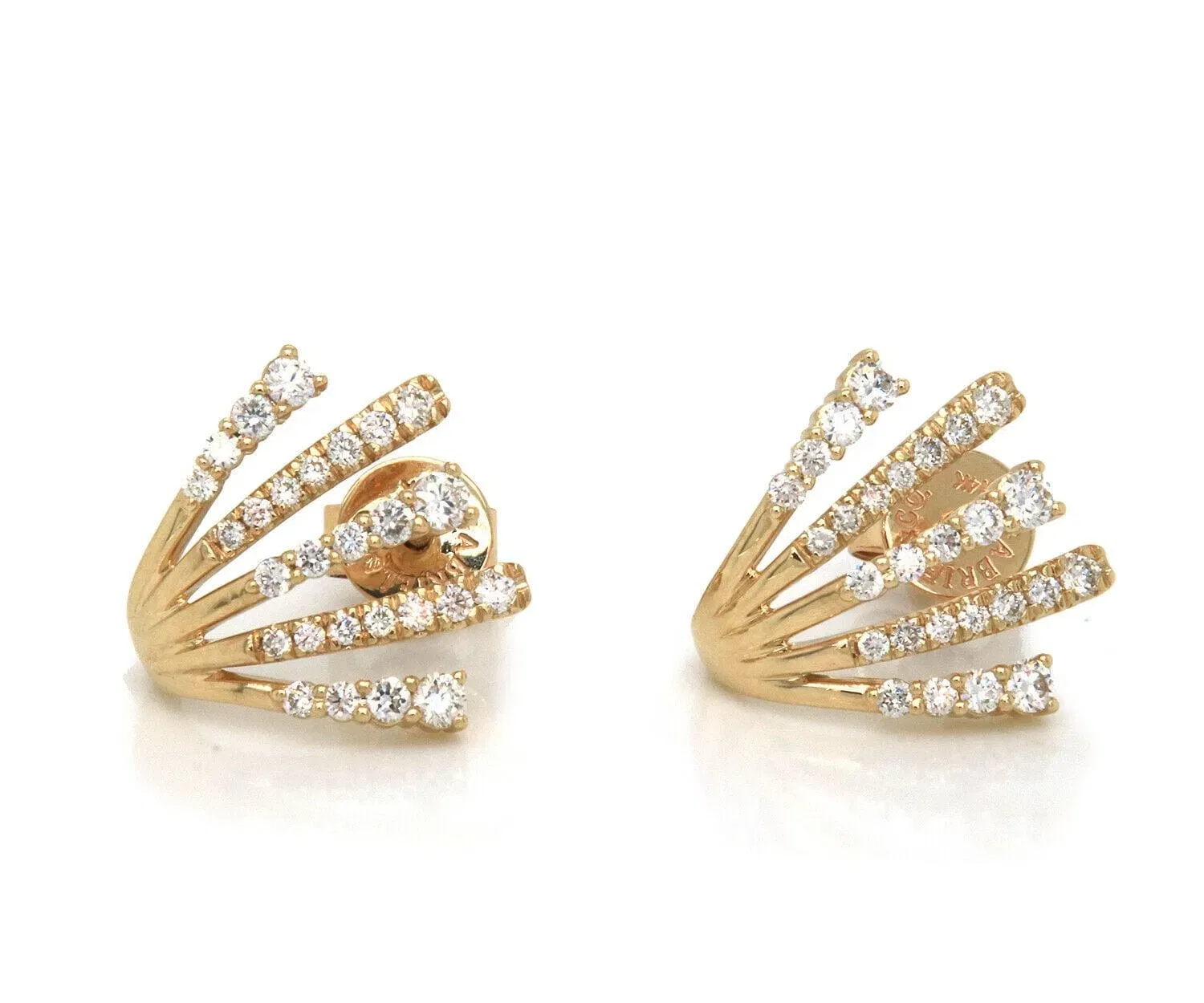 Gabriel & Co. New Gabriel & Co. 0.52ctw Diamond Fan Stud Earrings in 14K