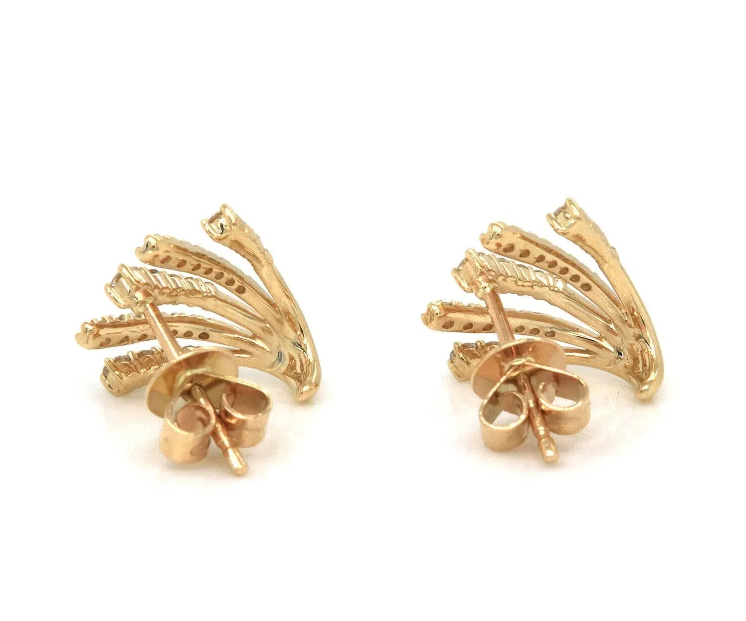 Gabriel & Co. New Gabriel & Co. 0.52ctw Diamond Fan Stud Earrings in 14K