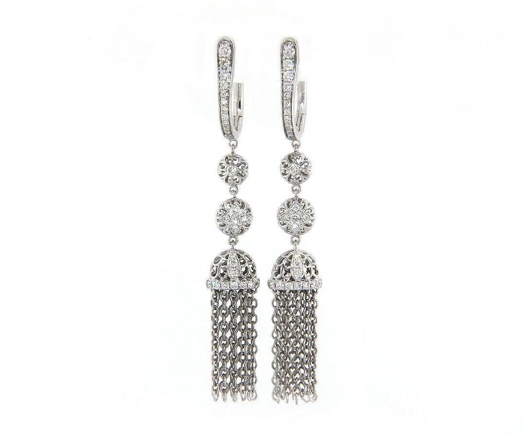 Gabriel & Co. New Gabriel & Co. 0.55ctw Diamond Tassel Dangle Earrings in 14K