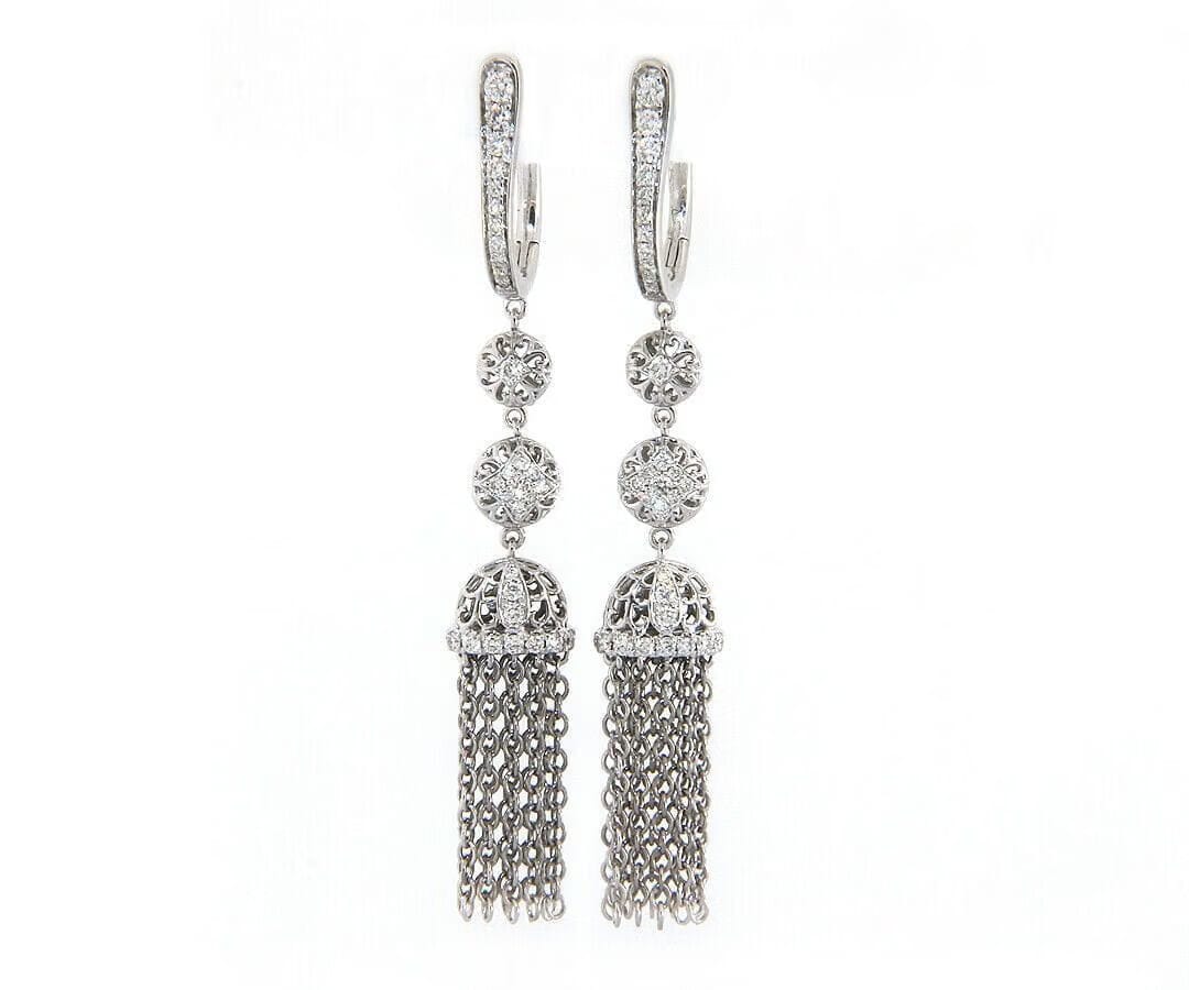 Gabriel & Co. New Gabriel & Co. 0.55ctw Diamond Tassel Dangle Earrings in 14K