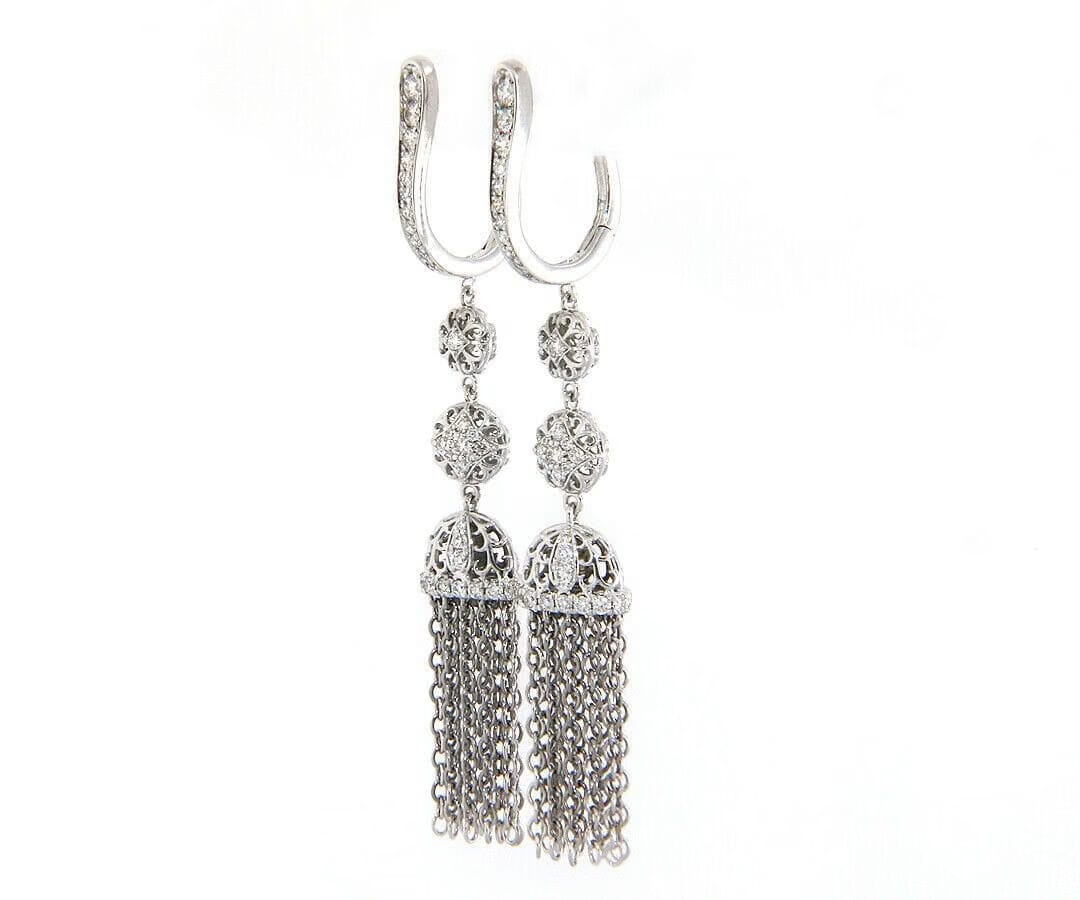 Gabriel & Co. New Gabriel & Co. 0.55ctw Diamond Tassel Dangle Earrings in 14K