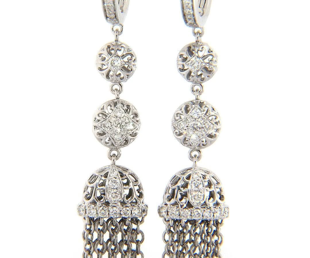 Gabriel & Co. New Gabriel & Co. 0.55ctw Diamond Tassel Dangle Earrings in 14K