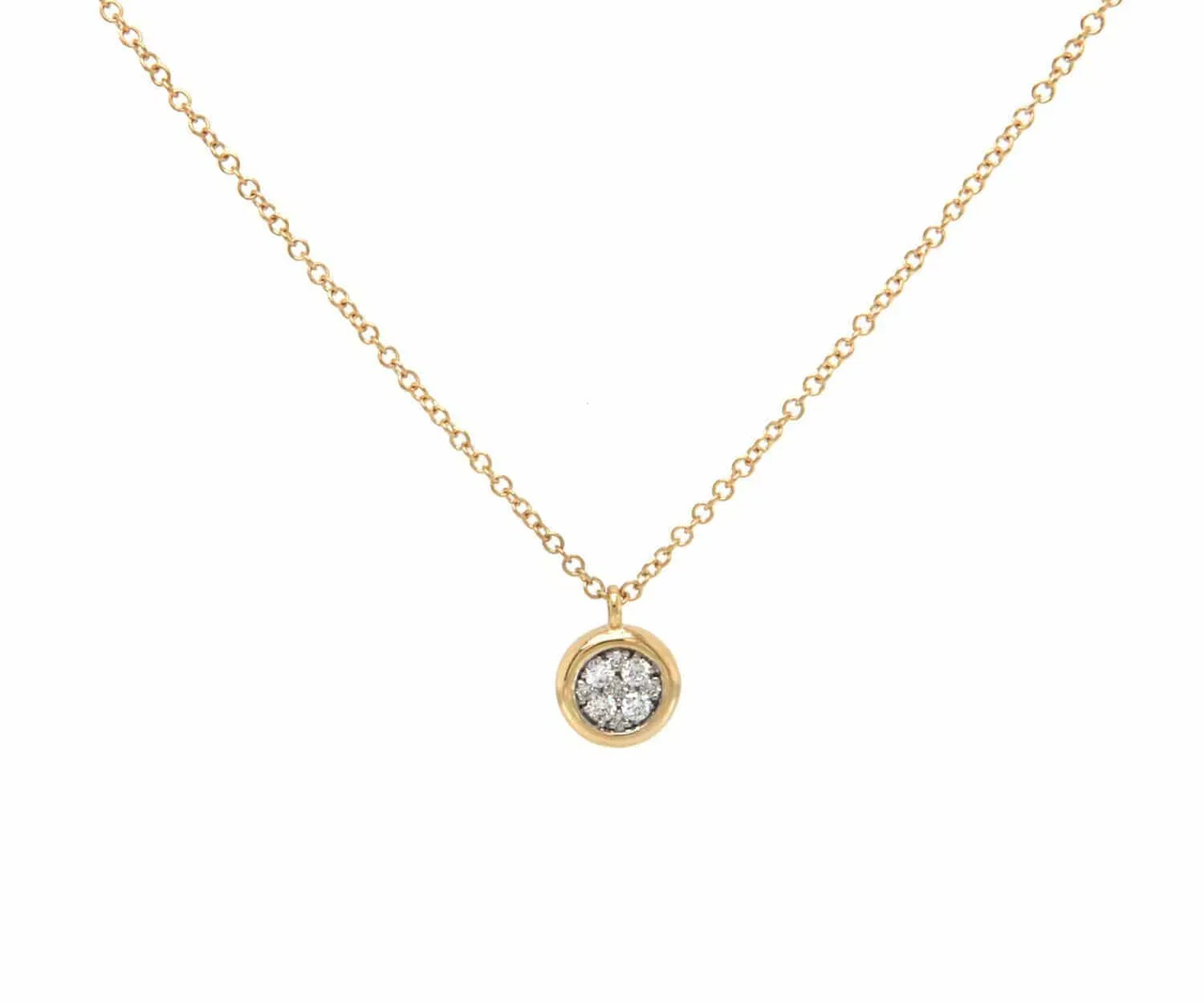 Gabriel & Co. New Gabriel & Co. 0.09ctw Pave Diamond Pendant Necklace in 14K