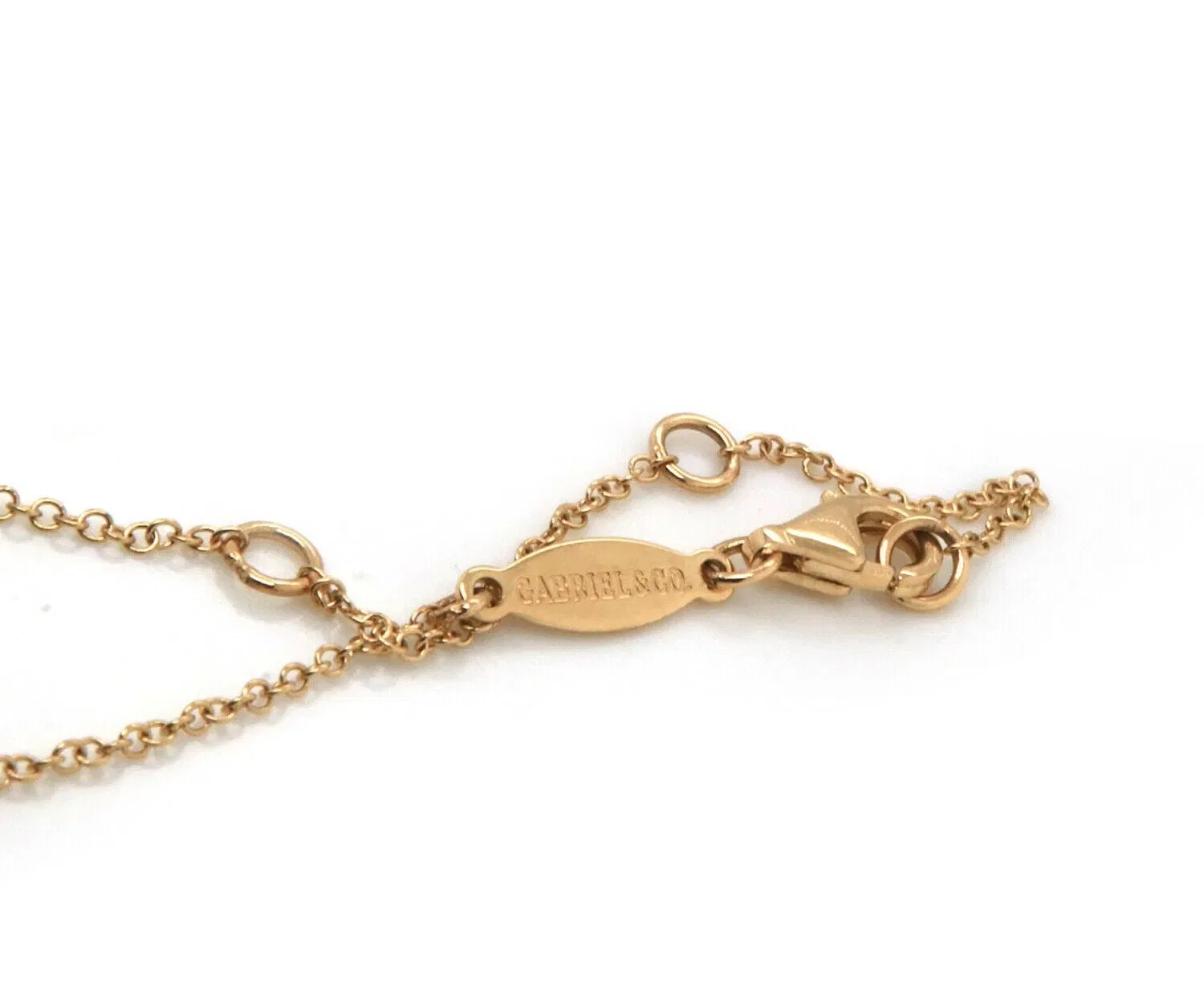 Gabriel & Co. New Gabriel & Co. 0.09ctw Pave Diamond Pendant Necklace in 14K