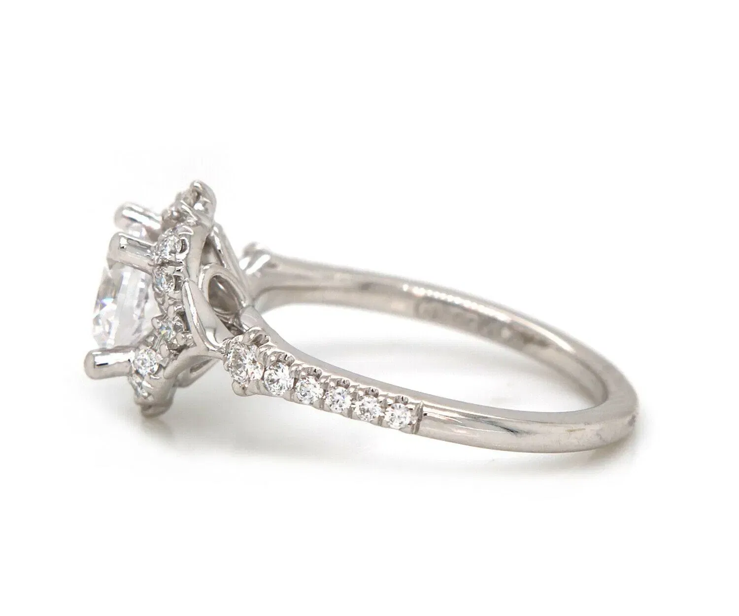 Gabriel & Co. New Gabriel & Co. 0.35ctw Diamond Scalloped Halo Semi Mount Ring in 14K