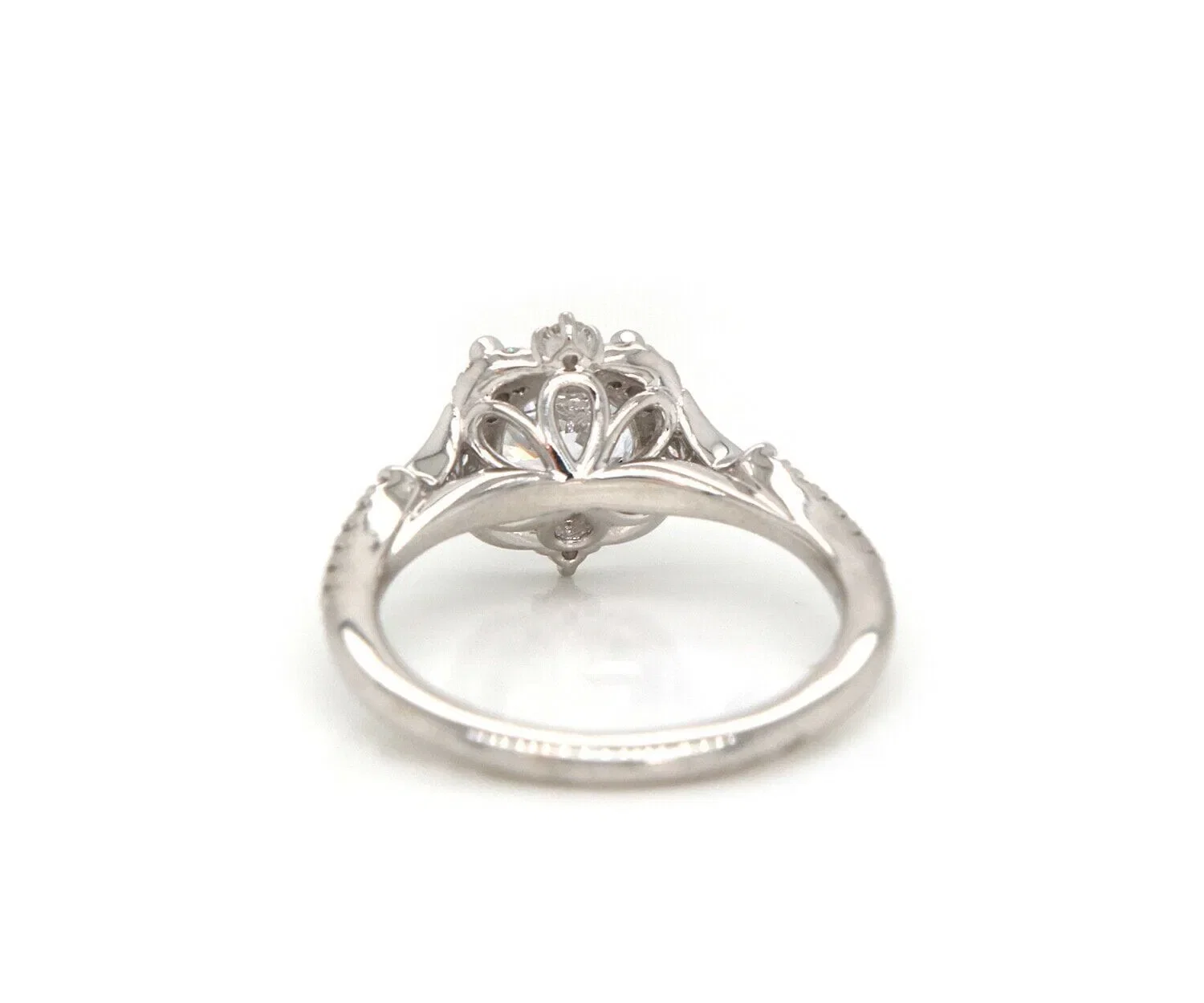 Gabriel & Co. New Gabriel & Co. 0.35ctw Diamond Scalloped Halo Semi Mount Ring in 14K