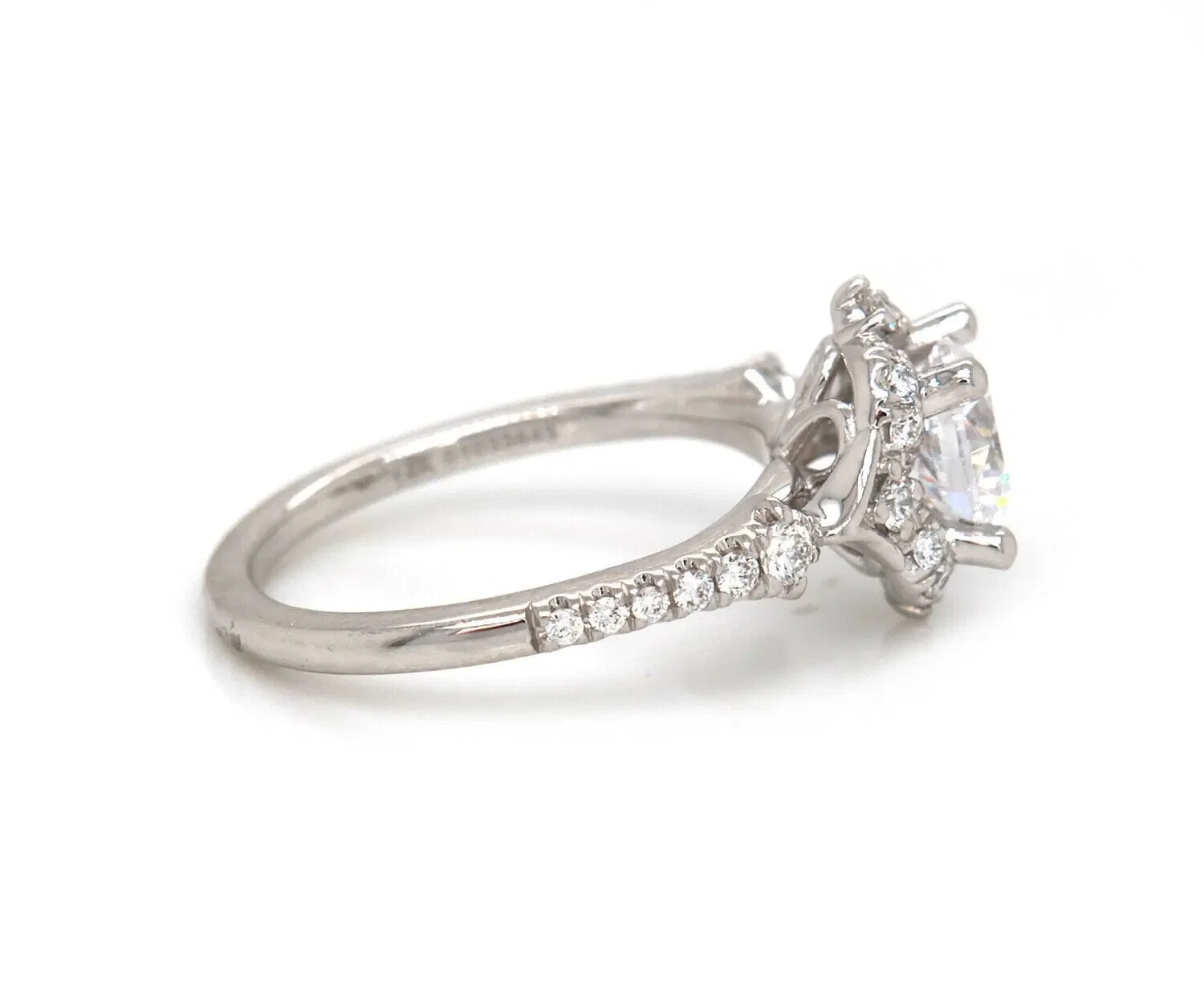 Gabriel & Co. New Gabriel & Co. 0.35ctw Diamond Scalloped Halo Semi Mount Ring in 14K