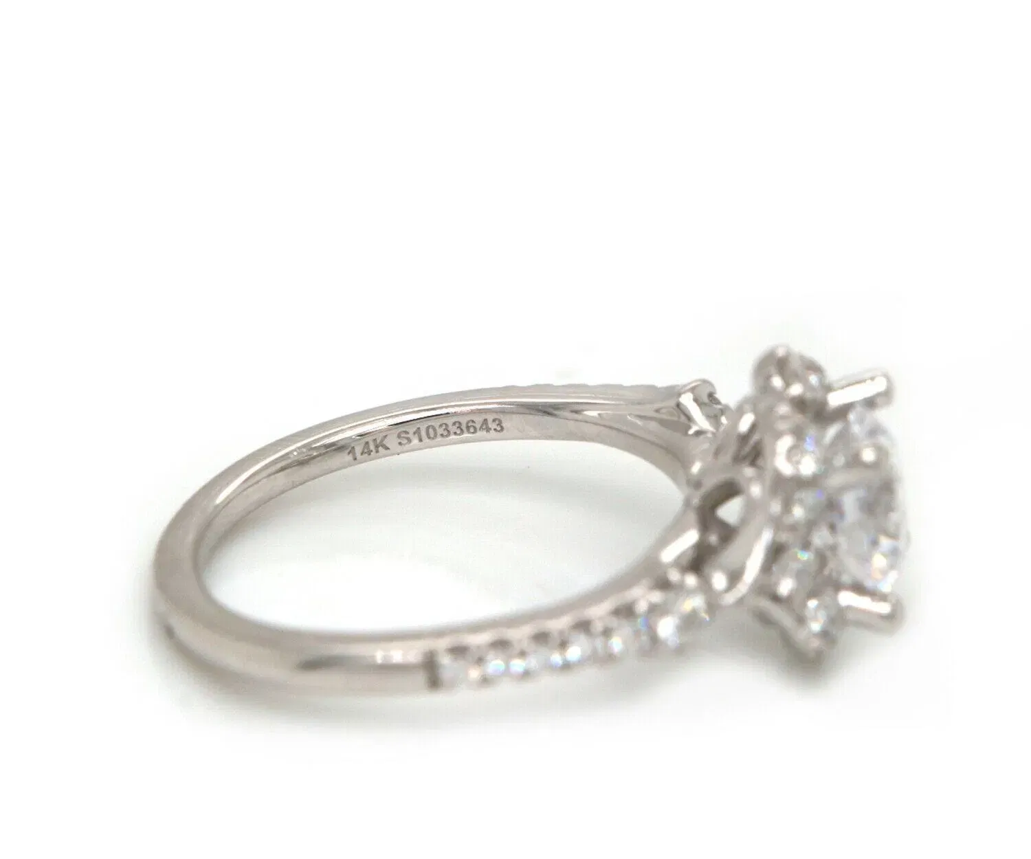 Gabriel & Co. New Gabriel & Co. 0.35ctw Diamond Scalloped Halo Semi Mount Ring in 14K