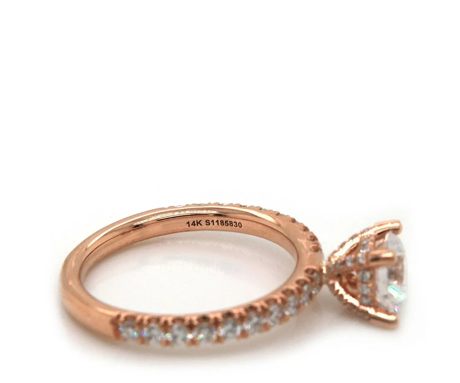 Gabriel & Co. New Gabriel & Co. 0.54ctw Diamond Straight Semi Mount Ring in 14K