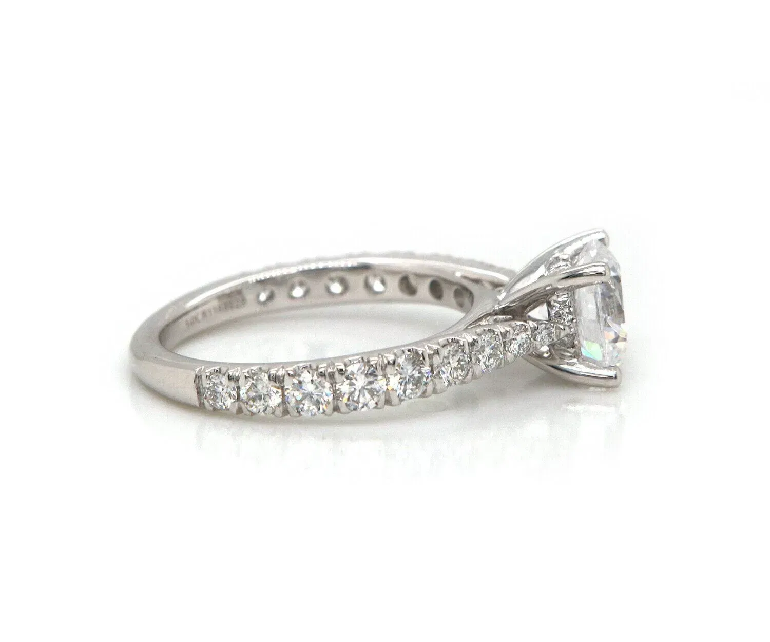 Gabriel & Co. New Gabriel & Co. 0.79ctw Graduated Diamond Straight Semi Mount Ring in 14K