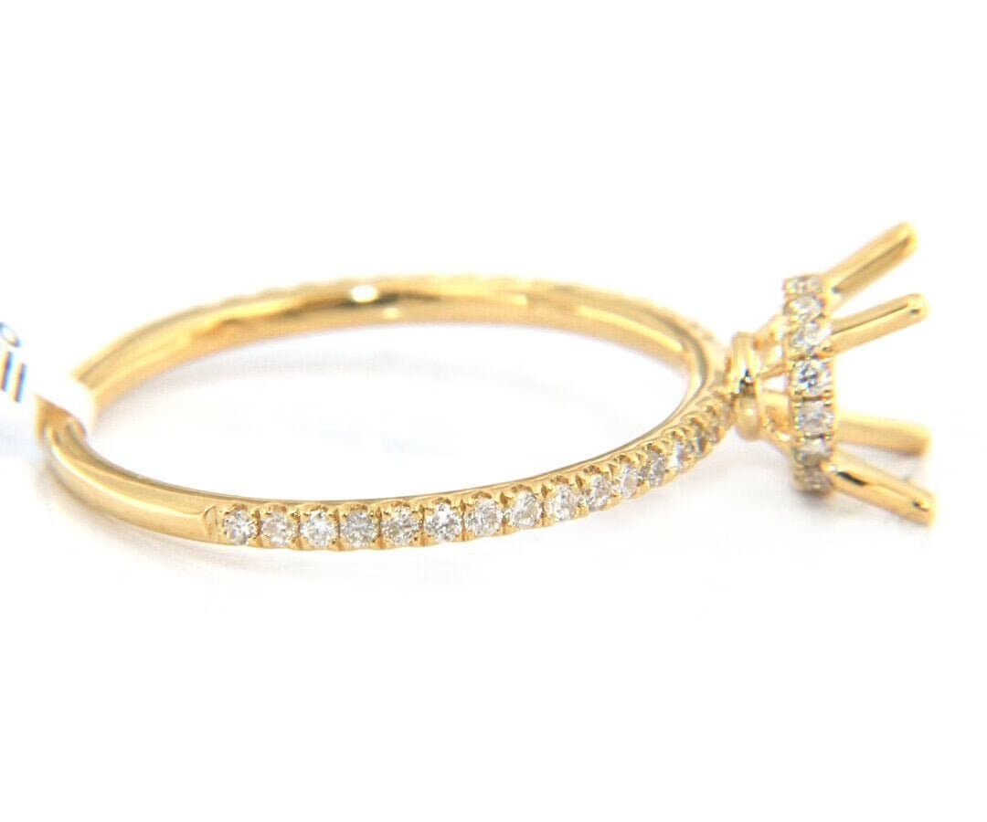 Odelia New Odelia 0.28ctw Diamond Straight Under Halo Semi Mount Ring in 18K