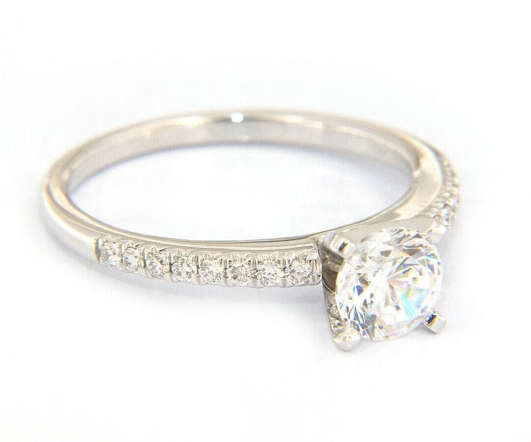 Gabriel & Co. New Gabriel & Co. 0.15ctw Diamond Straight Semi Mount Ring in 14K