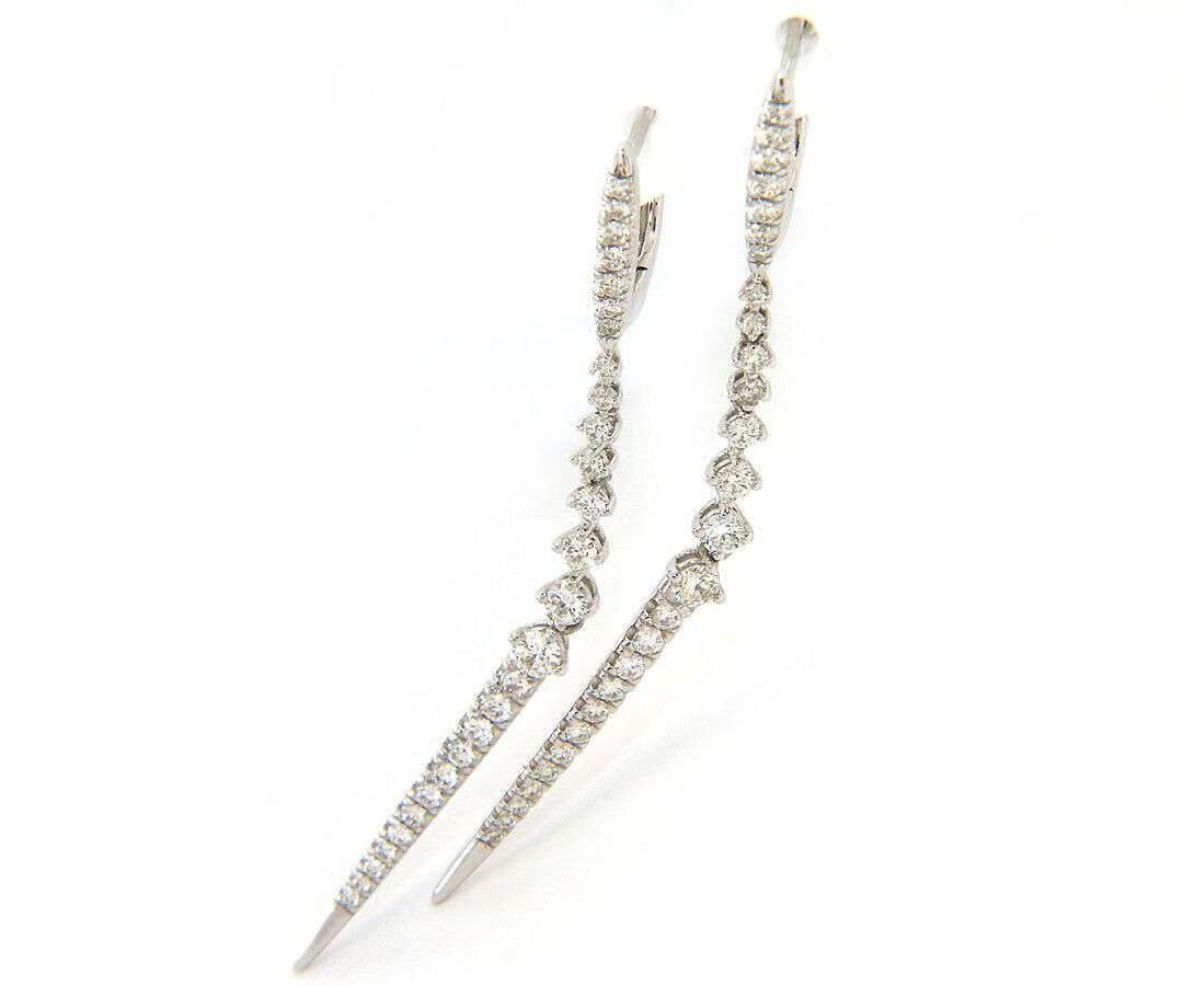 Gabriel & Co. Dazzling Gabriel & Co 0.94 CTW Diamond Dangle Earrings in 14K, New