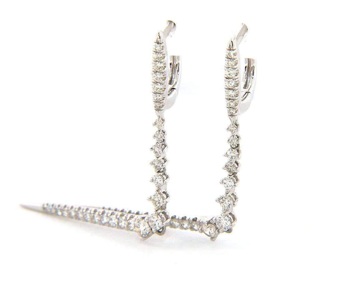 Gabriel & Co. Dazzling Gabriel & Co 0.94 CTW Diamond Dangle Earrings in 14K, New