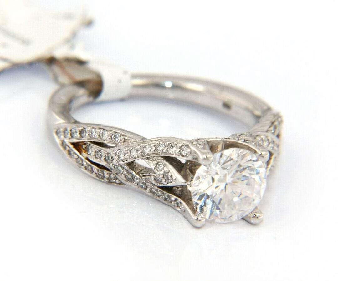 Ritani 0.38 CTW Ritani Diamond Loose Braid Semi Mount Ring In 18K (Please Read)