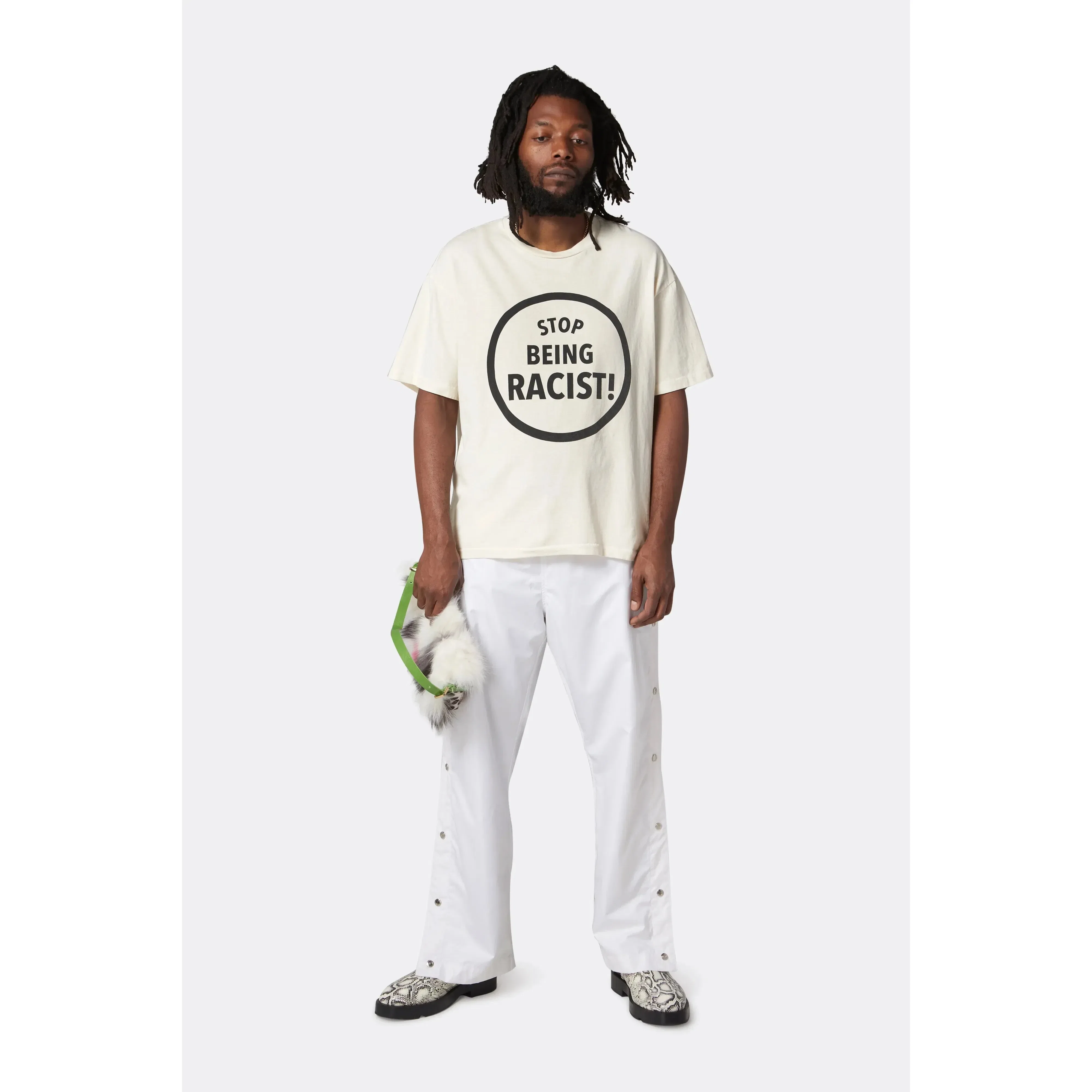 Gallery Dept Gallert Dept. Stop Being Racist Tee 'Cream'