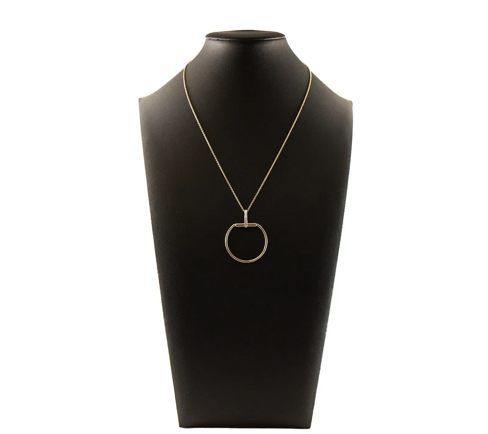 Roberto Coin 0.10ctw Diamond Classic Parisienne Stirrup Pendant Necklace in 18K