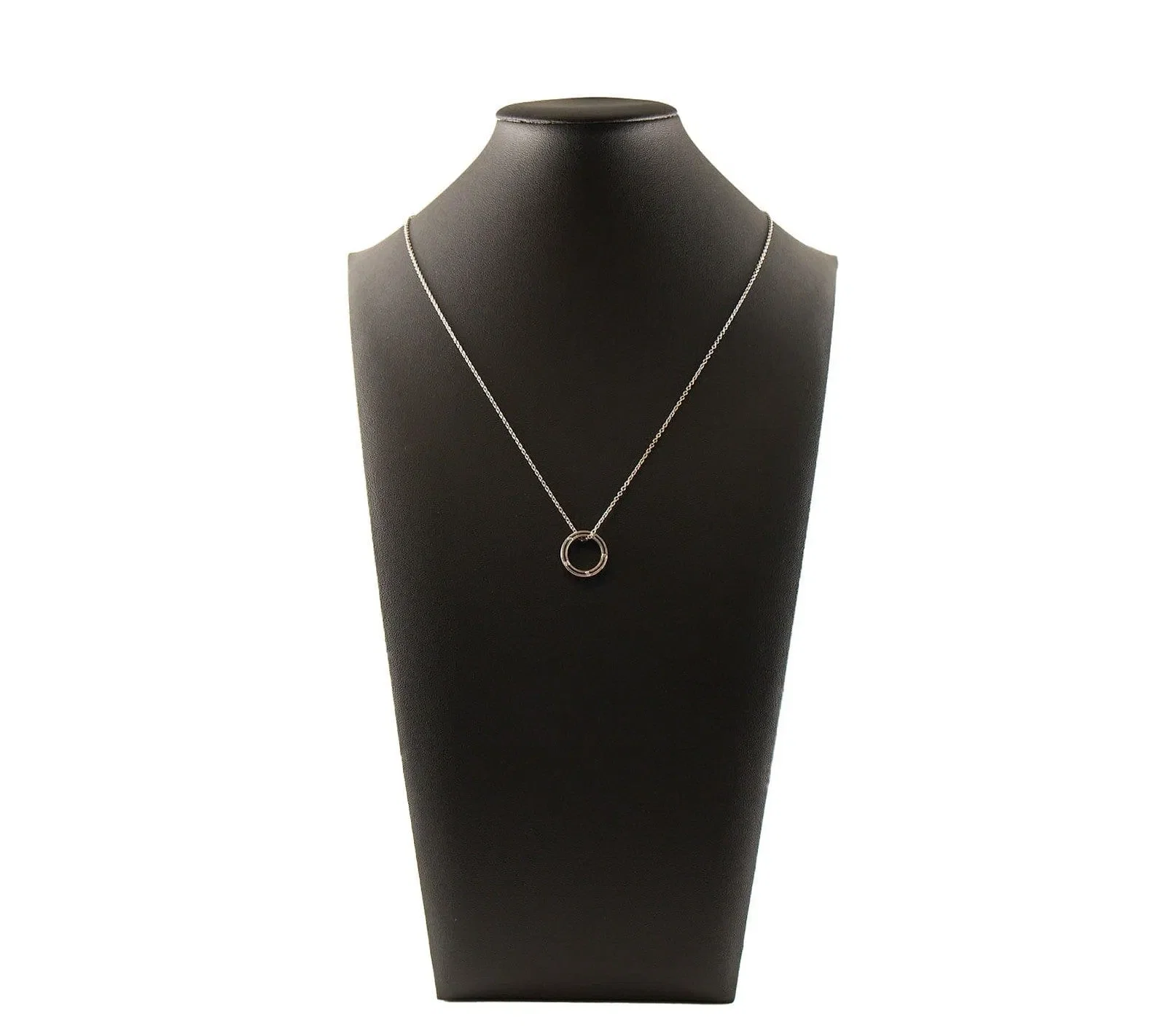 Damiani D.Side 0.30ctw Diamond Open Circle Pendant Necklace in 18K