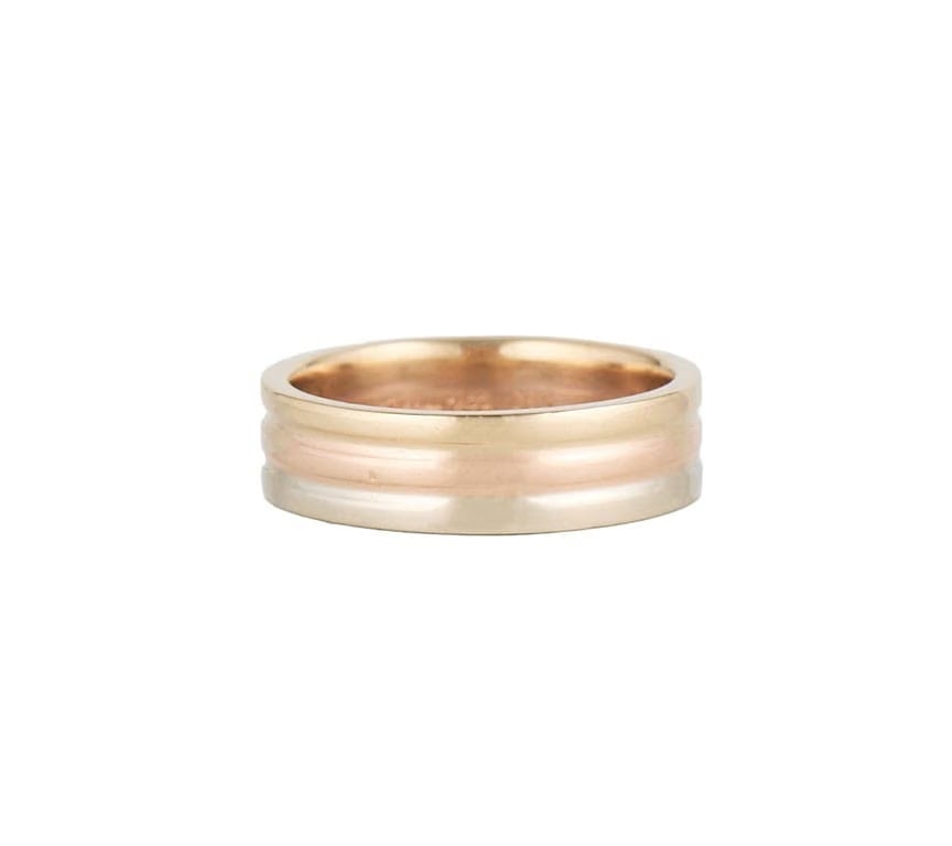 Tiffany & Co. Vintage Tiffany & Co. Polished Trinity Band Ring in 14K W/Box
