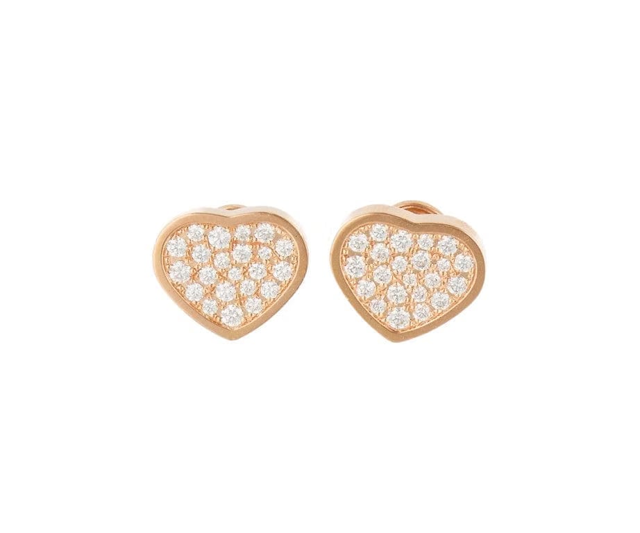 Chopard Happy Hearts 0.80ctw Diamond Stud Earrings in 18K W/Box