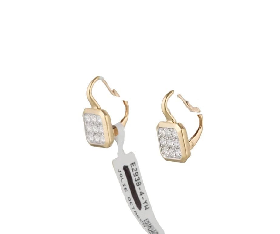 Frederic Sage New Frederic Sage 0.91ctw Diamond Cushion Shaped Drop Earrings in 14K