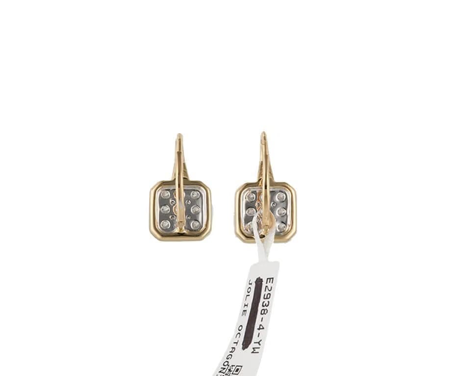 Frederic Sage New Frederic Sage 0.91ctw Diamond Cushion Shaped Drop Earrings in 14K
