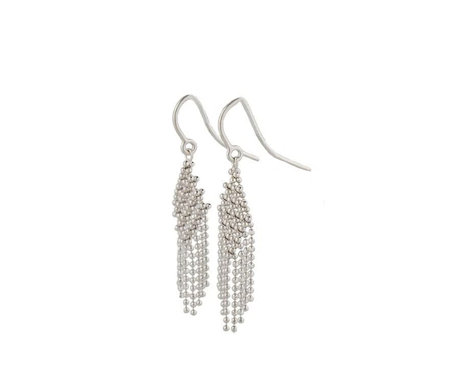 Tiffany & Co. Vintage Tiffany & Co. Fringe Flower Beaded Dangle Earrings in 18K W/Box