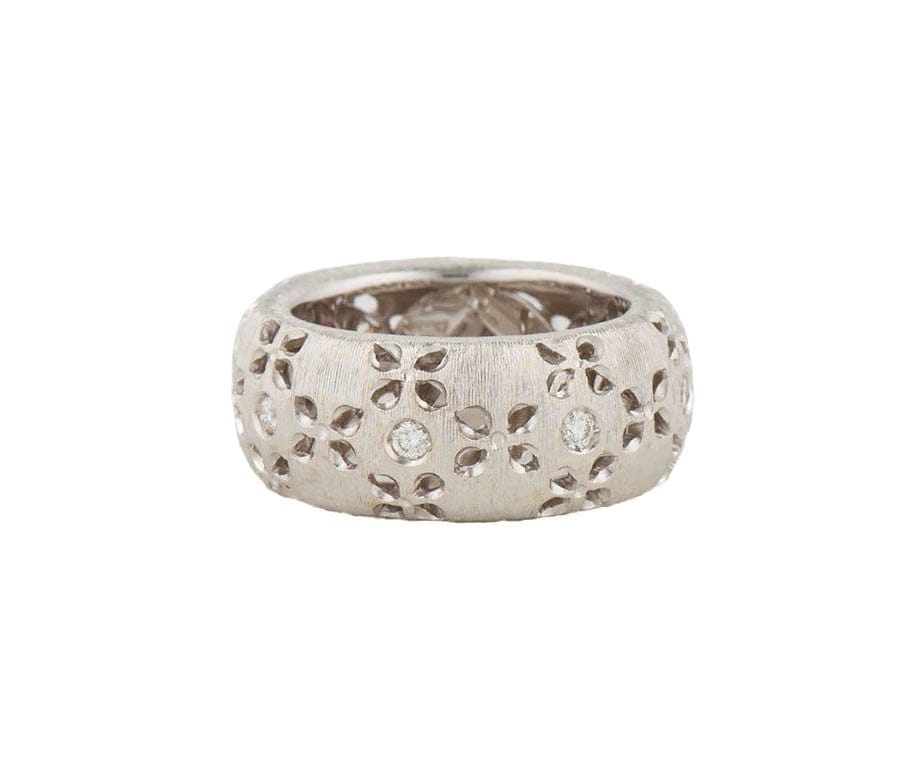 Roberto Coin 0.45ctw Diamond Flower Band Ring in 18K