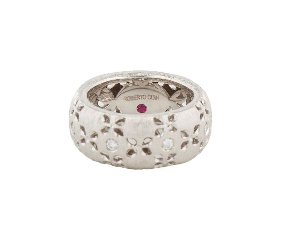 Roberto Coin 0.45ctw Diamond Flower Band Ring in 18K