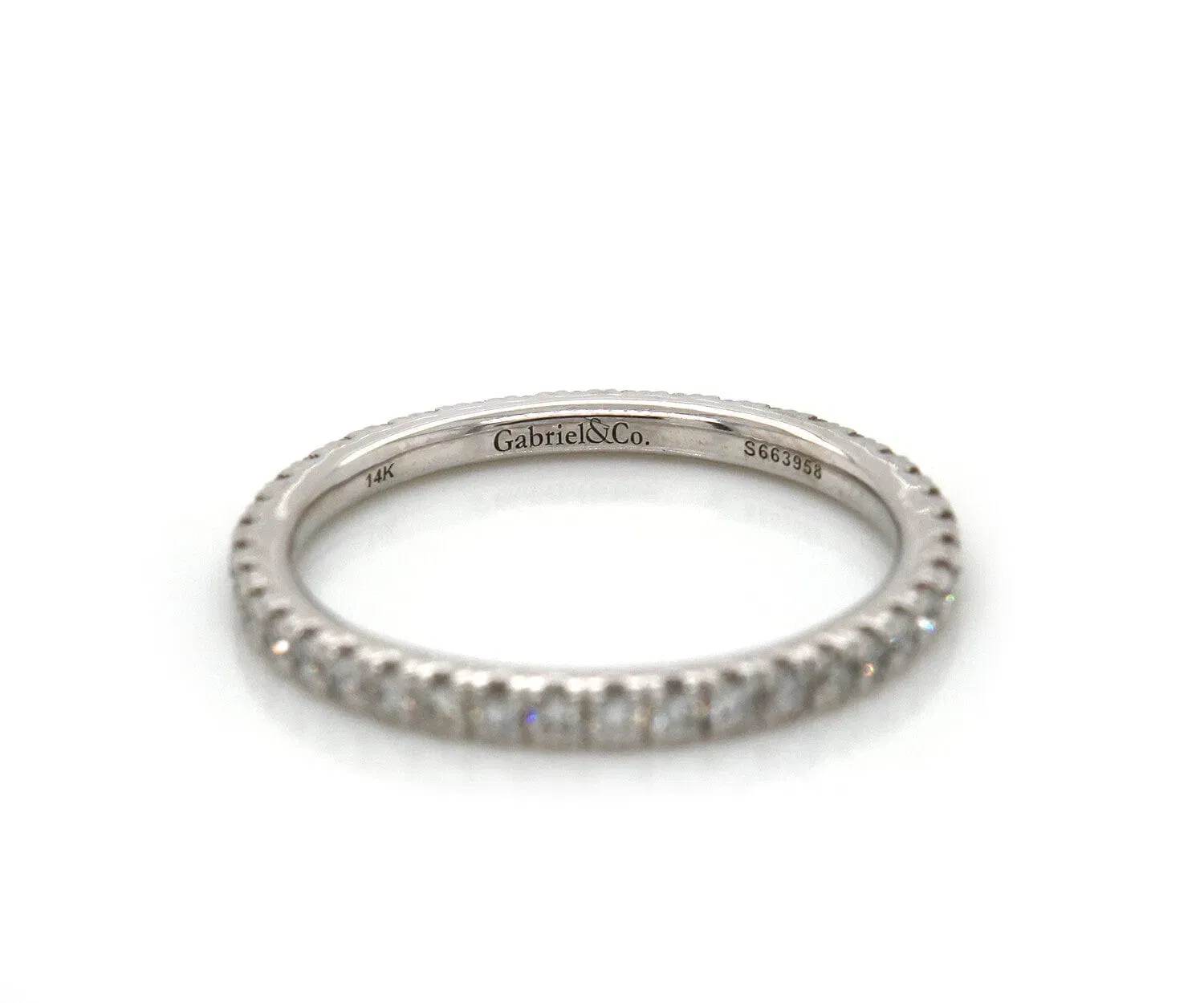 Gabriel & Co. New Gabriel & Co. 0.47ctw Diamond Eternity Band Ring in 14K